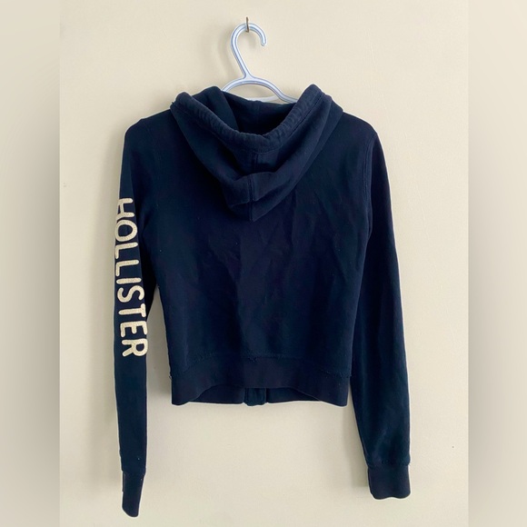 Hollister Dark Navy Blue Button Up Hoodie Size XS - Picture 2 of 6
